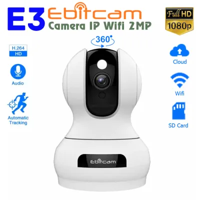 Camera Wifi Ebitcam E3 Full HD 1080P 2MP - Phát Hiện Chuyển Động, Đàm Thoại 2 Chiều, Xoay 360