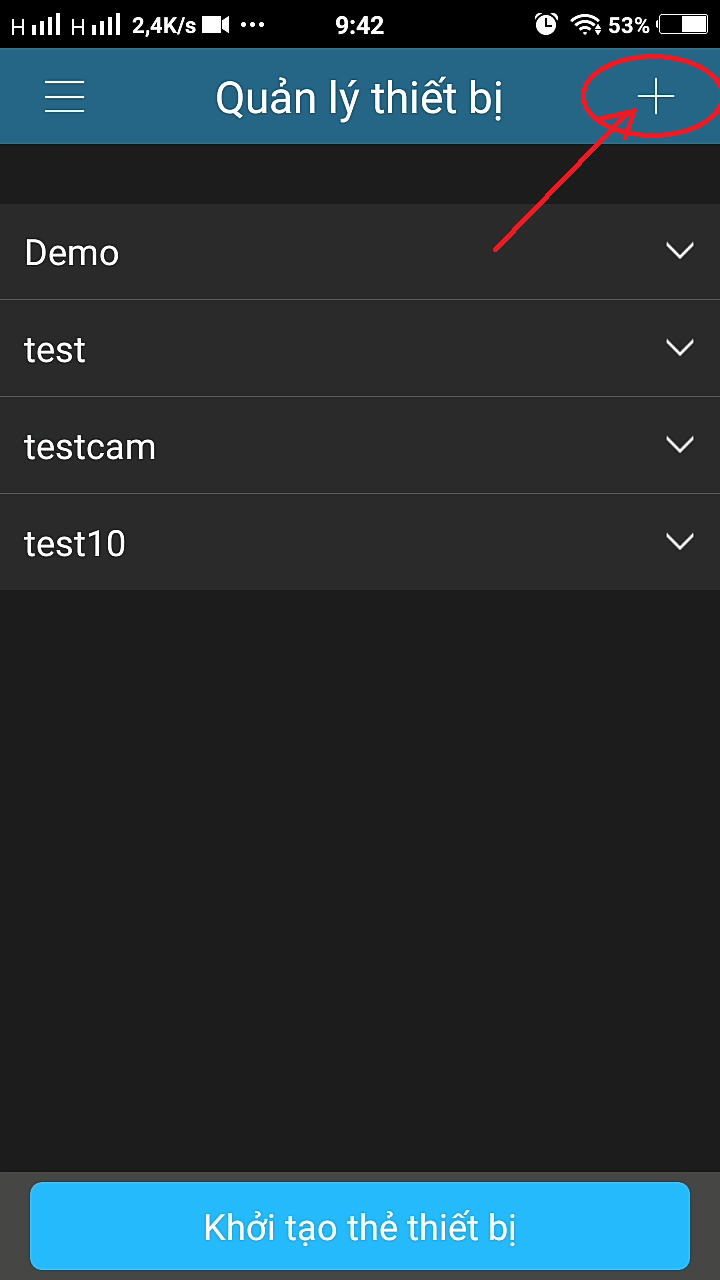 NHẤN BUTTON DẤU CỘNG TRÊN GÓC PHẢI