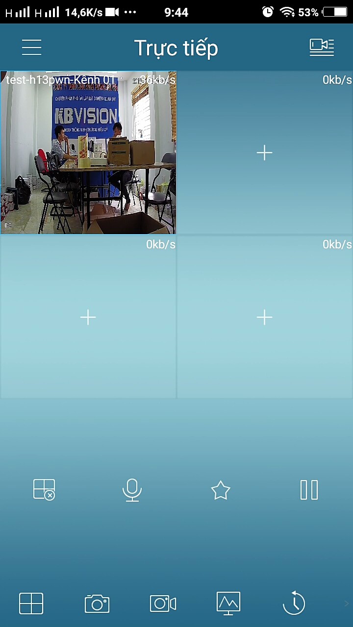 MÀN HÌNH XEM CAMERA TRỰC TIẾP