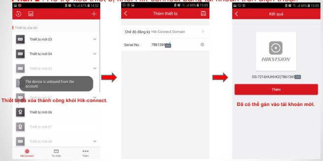 Sửa lỗi Hikvision: Thiết bị đã được tài khoản khác thêm vào