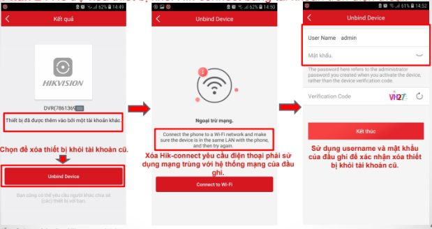 Sửa lỗi Hikvision: Thiết bị đã được tài khoản khác thêm vào