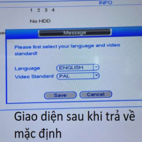 Sau khi reset thành công, đầu ghi khởi động lại sẽ có giao diện này