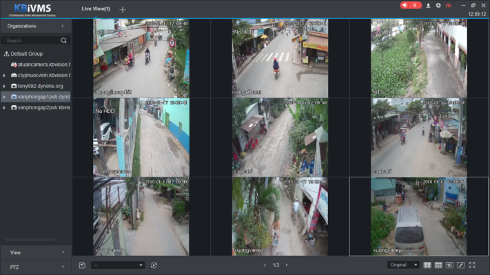 MÀN HÌNH XEM TRỰC TIẾP CAMERA