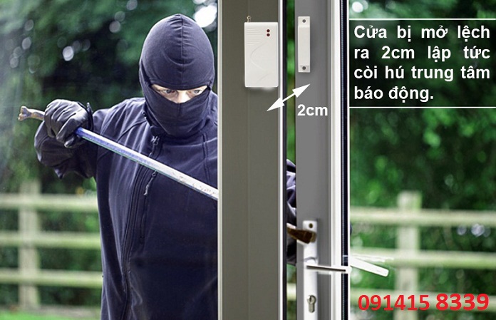 Từ cữa phát tín hiệu báo động khi có trộm cạy cữa 