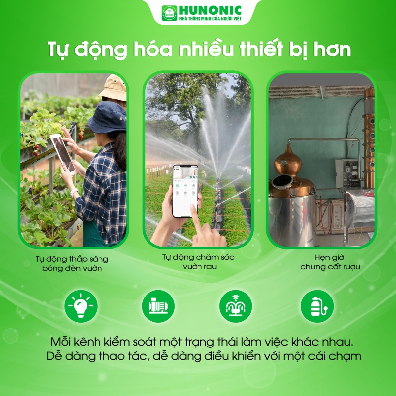 Công tắc Hunonic Lahu 1 kênh công suất lớn 4000W Điều Khiển Từ Xa 3