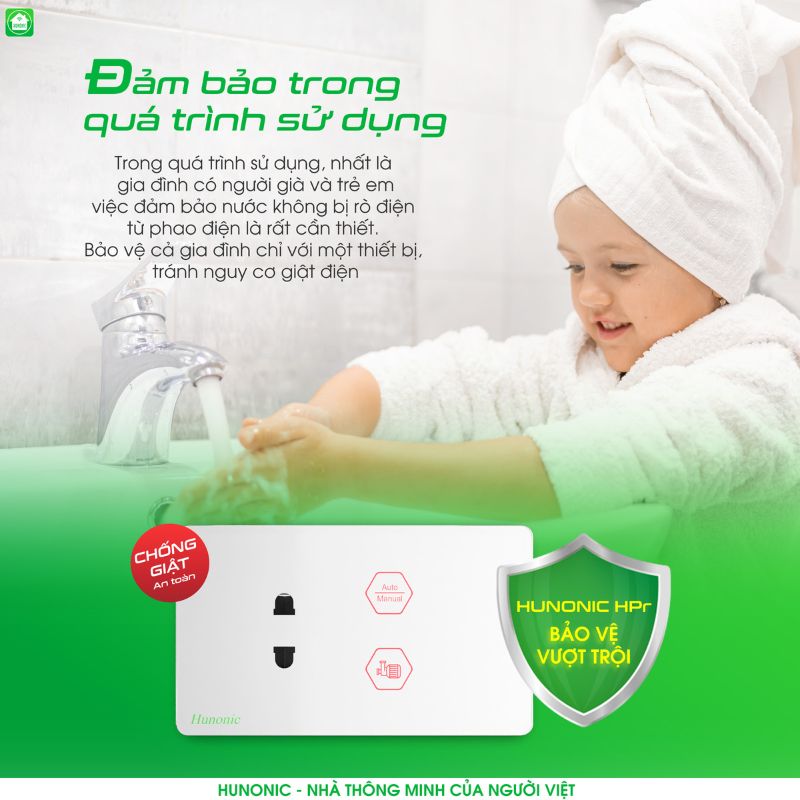 Ổ Cắm Máy Bơm Chống Giật An Toàn Hunonic SPS 3
