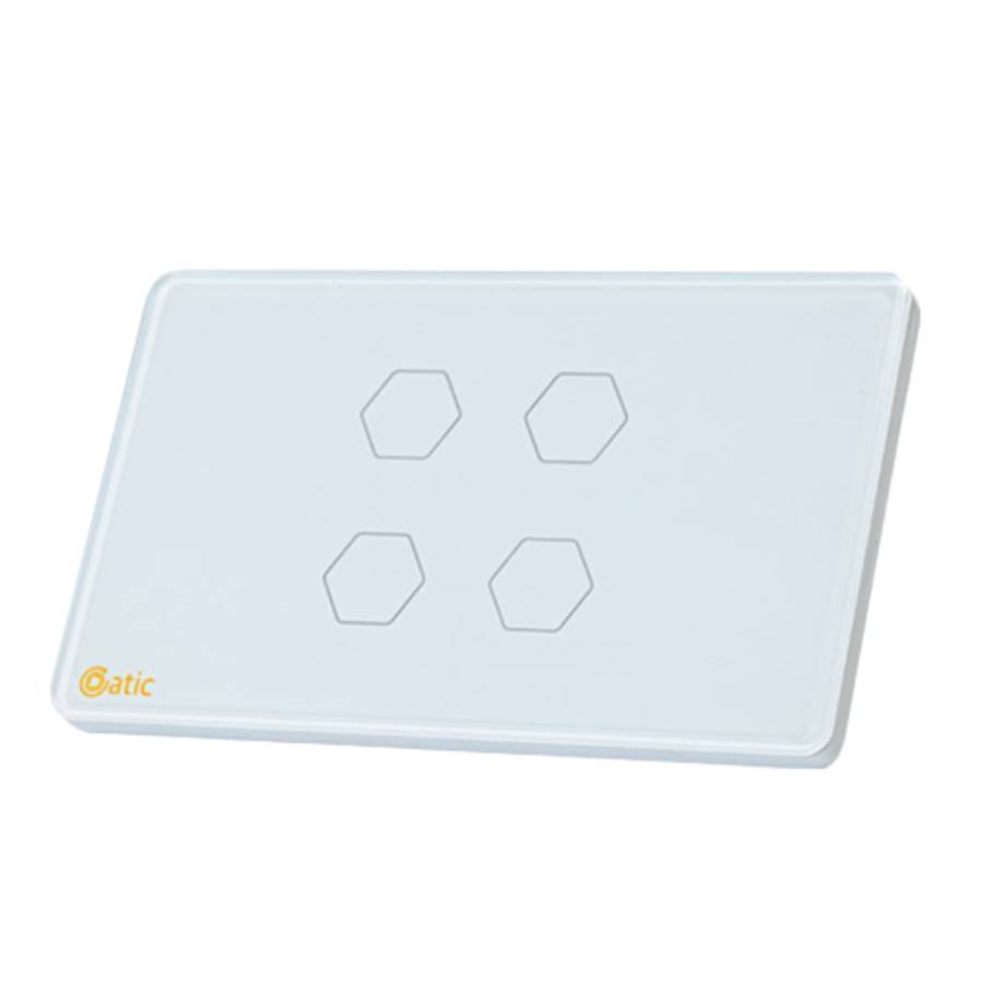 Công Tắc Cảm Ứng Datic 4 Nút Màu Trắng
