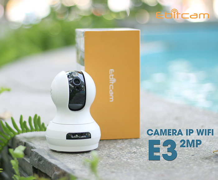 Camera Wifi Ebitcam E3 Full HD 1080P 2MP - Phát Hiện Chuyển Động, Đàm Thoại 2 Chiều, Xoay 360 3