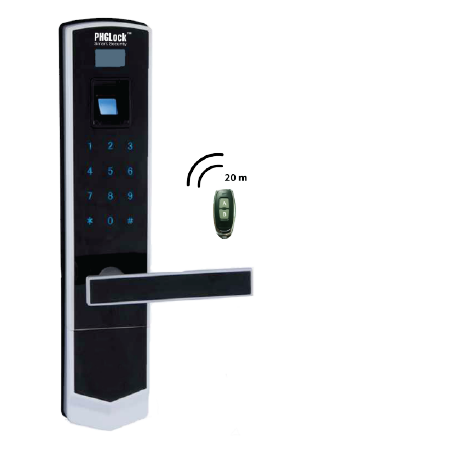 Khóa cửa vân tay PHGLock FP3308W Sử dụng pin AA tuổi thọ pin từ 6 tháng đến 12 tháng