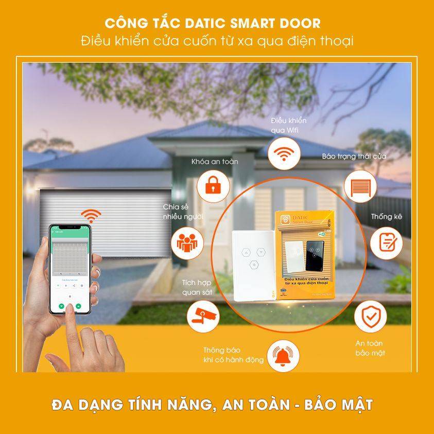 Công Tắc Cửa Cuốn Datic Smart Door màu trắng