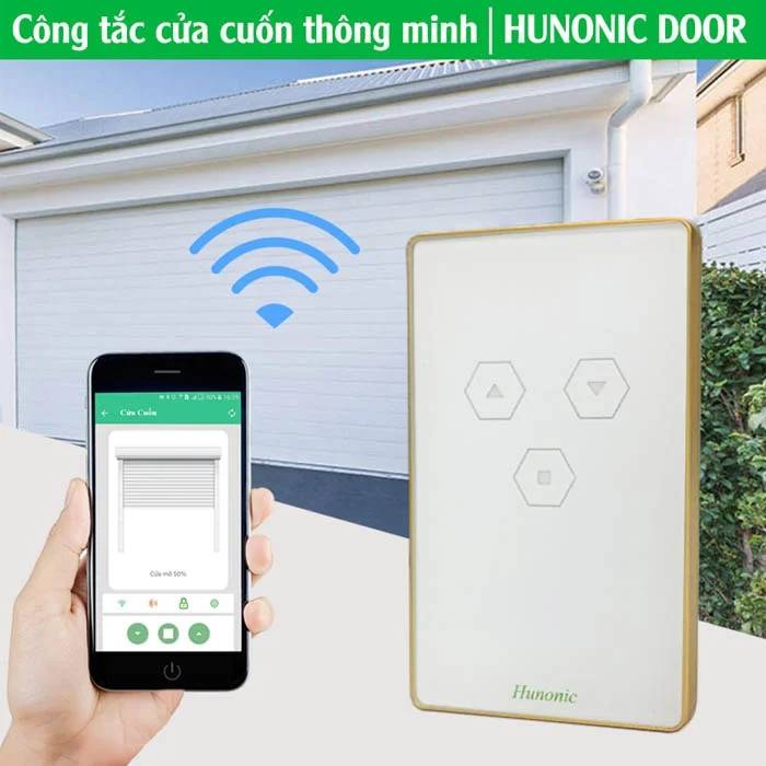Công Tắc Cửa Cuốn Thông Minh HUNONIC DOOR màu trắng