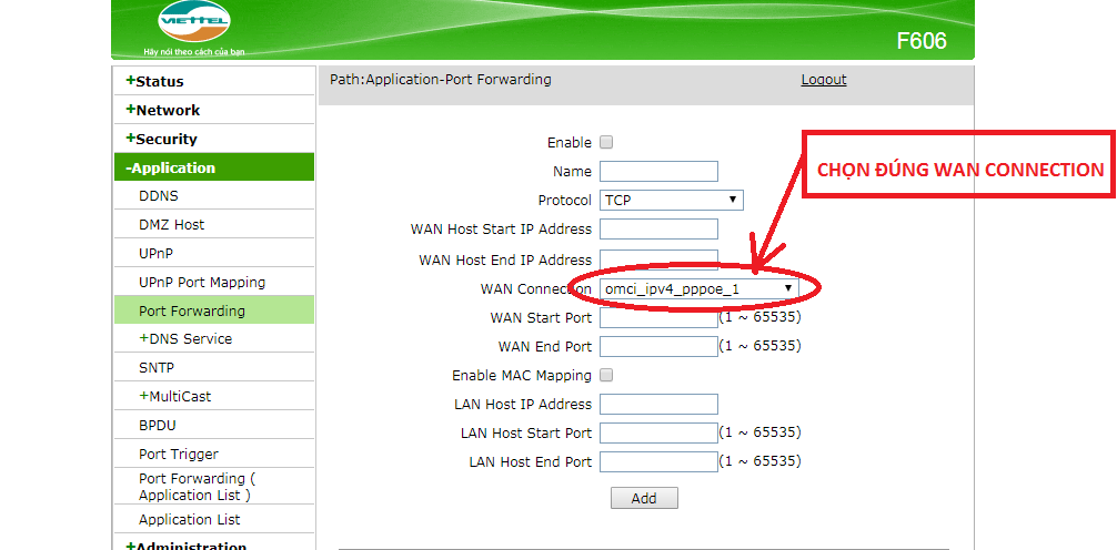 CHỌN ĐÚNG NETWORK INTERFACE KHI NAT PORT