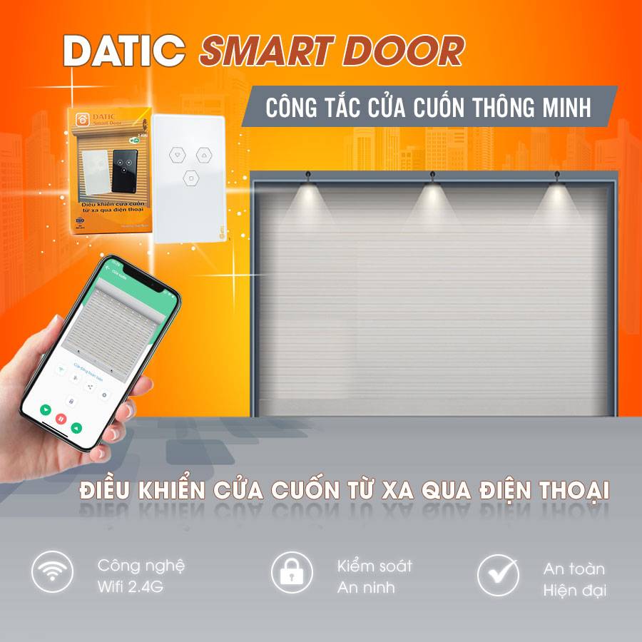 Tính năng của Công Tắc Cửa Cuốn Datic Smart Door màu trắng